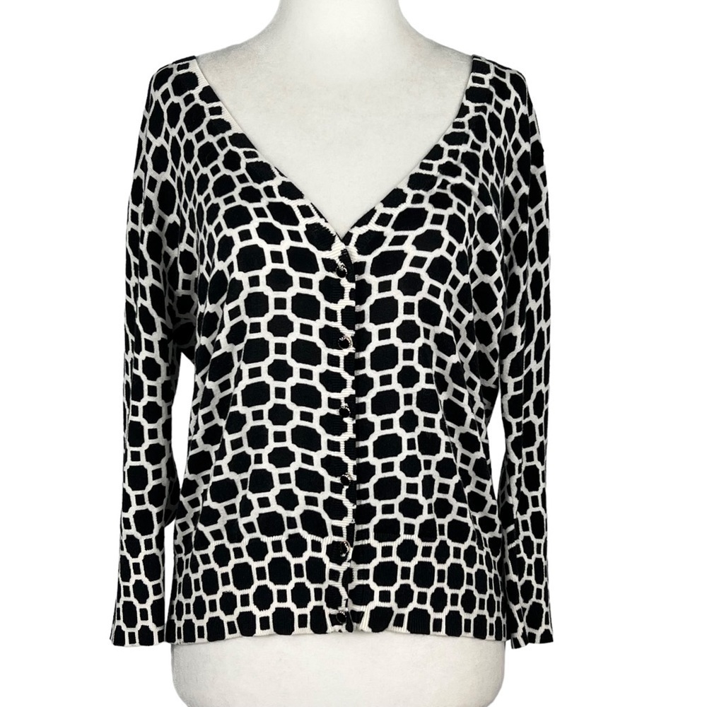 BANANA REPUBLIC WOMEN'S GEOMETRIC PATTERN‎ WOMEN'S CAREER/OFFICE WEAR CARDIGAN